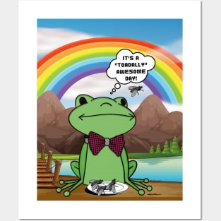 It'a a totally awesome day, frog Posters and Art
